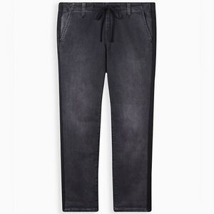 New Torrid Super Soft Pull On Boyfriend Jogger Jeans Side Stripe Distres…